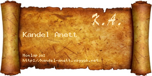Kandel Anett névjegykártya